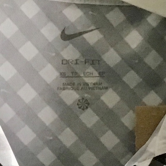 NWT~Nike Women’s Dri-Fit Sleeveless Golf Polo Shirt~Black and WhiteSize XS - Picture 5 of 14